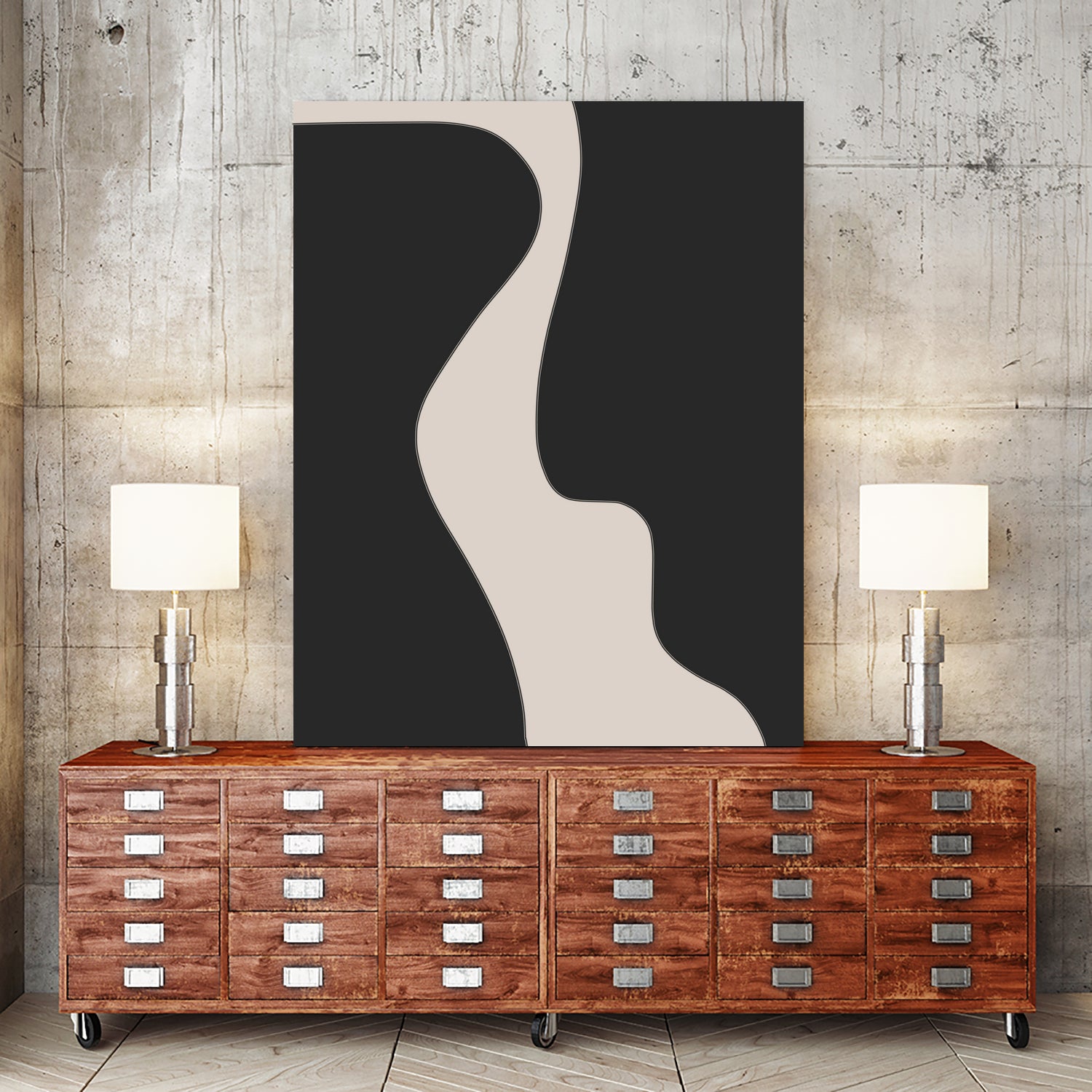 Black Shapes by M Studio on GIANT ART