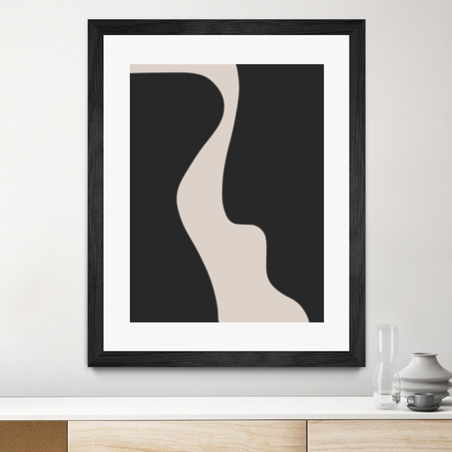 Black Shapes by M Studio on GIANT ART