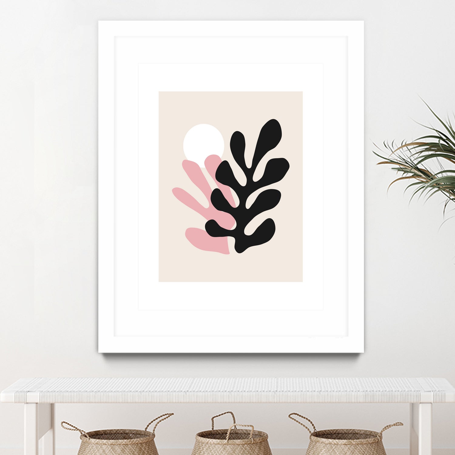 Pink Cut Outs III by M Studio on GIANT ART - beige scandinavian