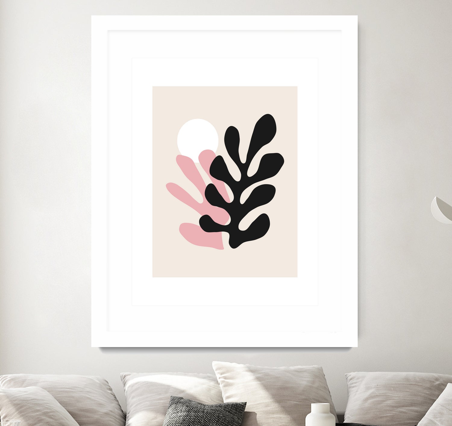 Pink Cut Outs III by M Studio on GIANT ART - beige scandinavian