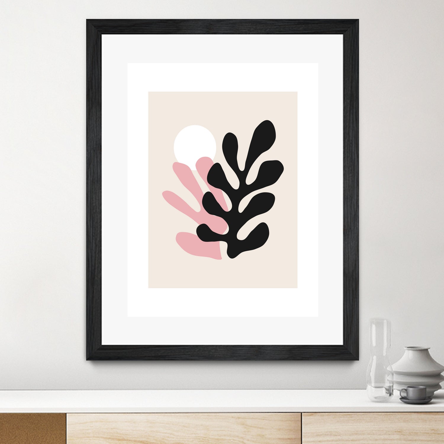 Pink Cut Outs III by M Studio on GIANT ART - beige scandinavian