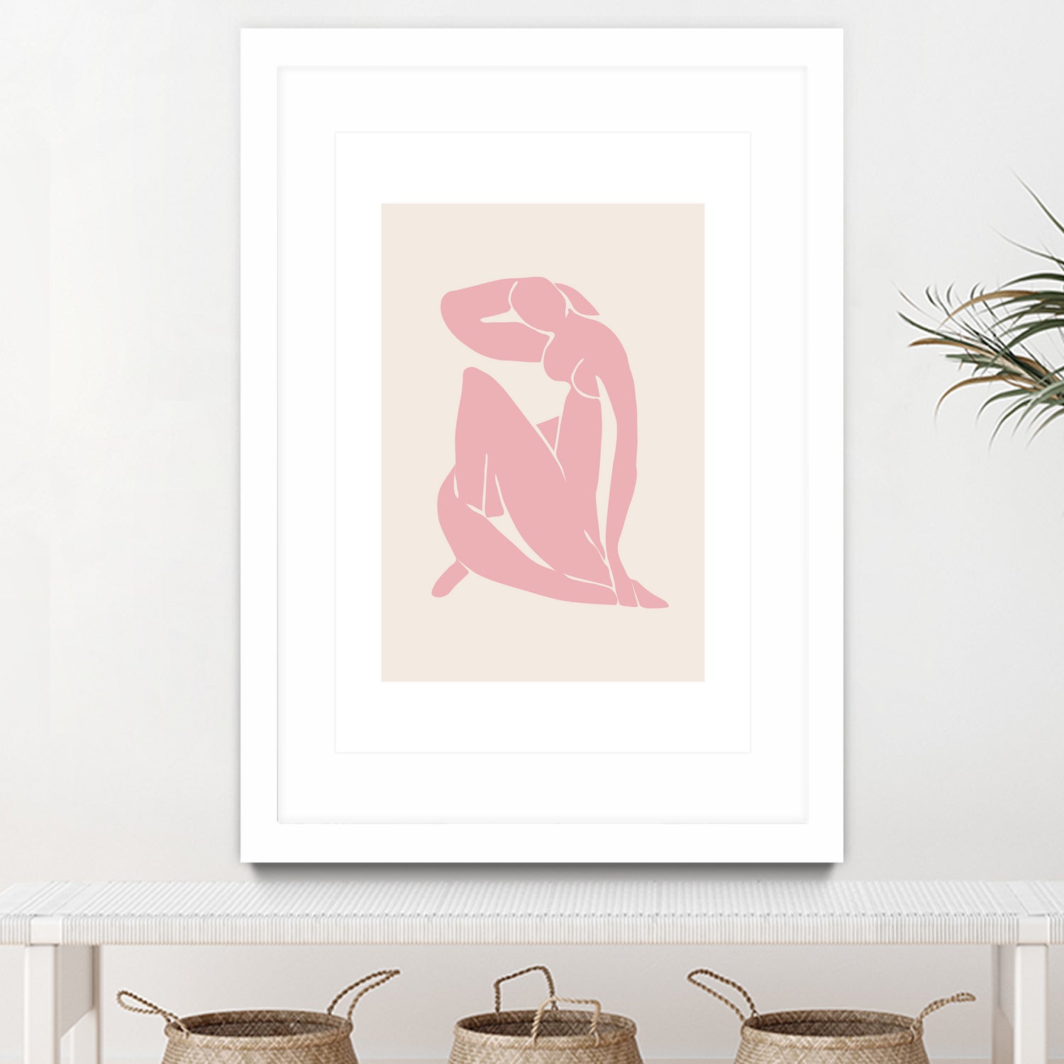Nude Figure II by M Studio on GIANT ART - beige minimalist