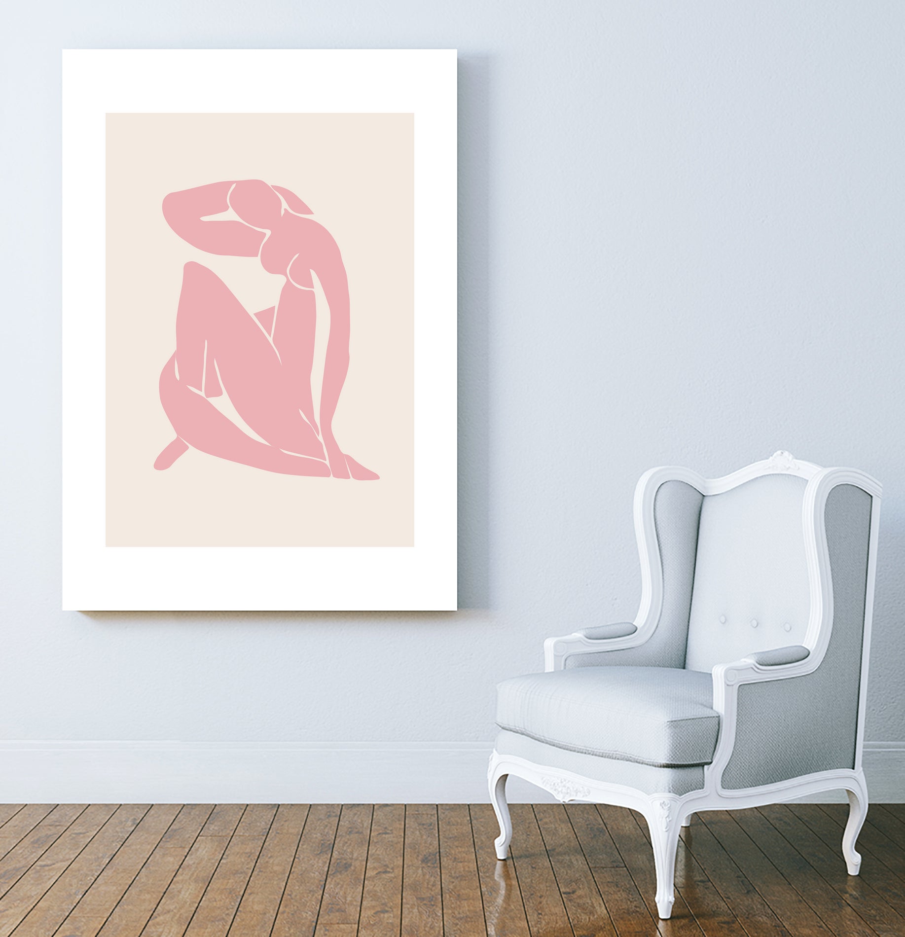 Nude Figure II by M Studio on GIANT ART - beige minimalist