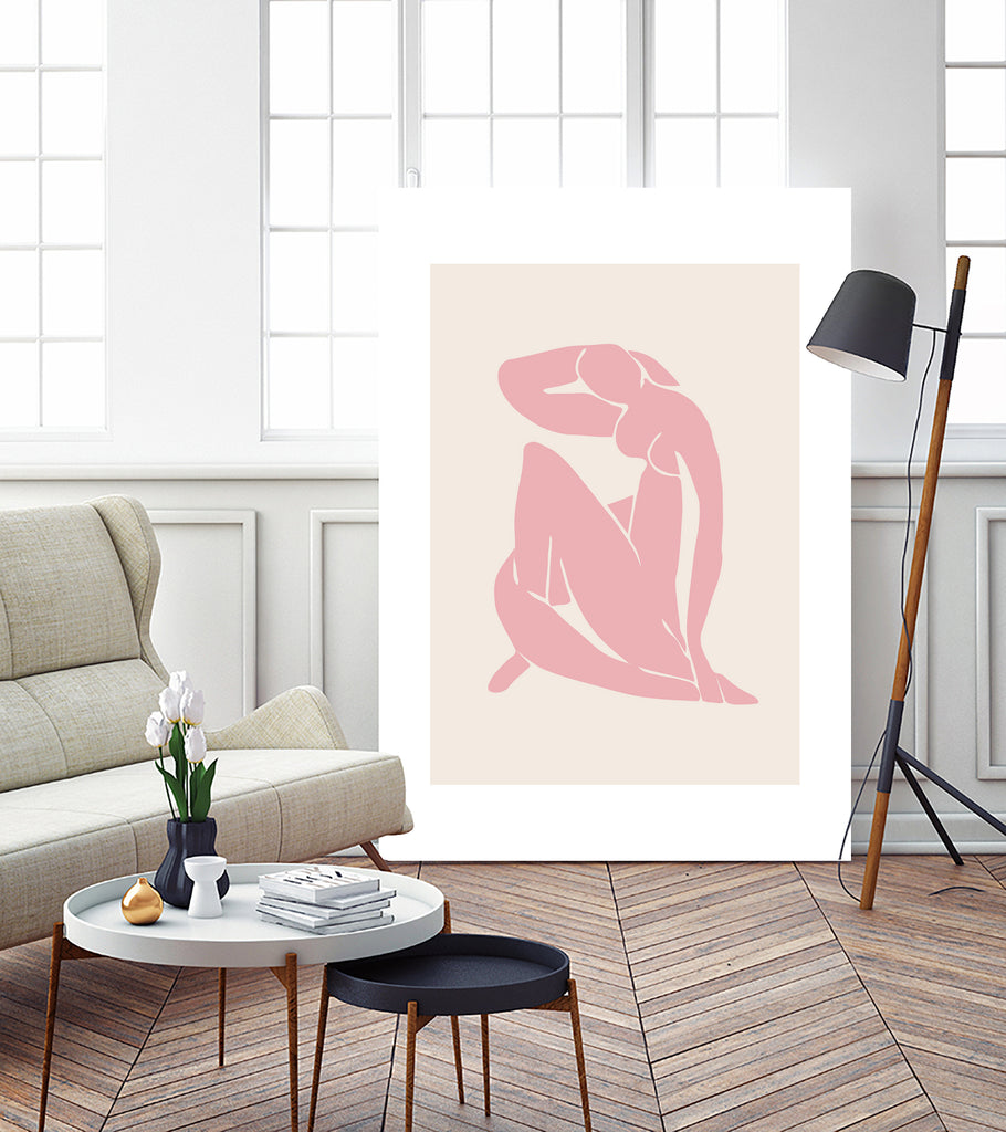 Nude Figure II by M Studio on GIANT ART - beige minimalist