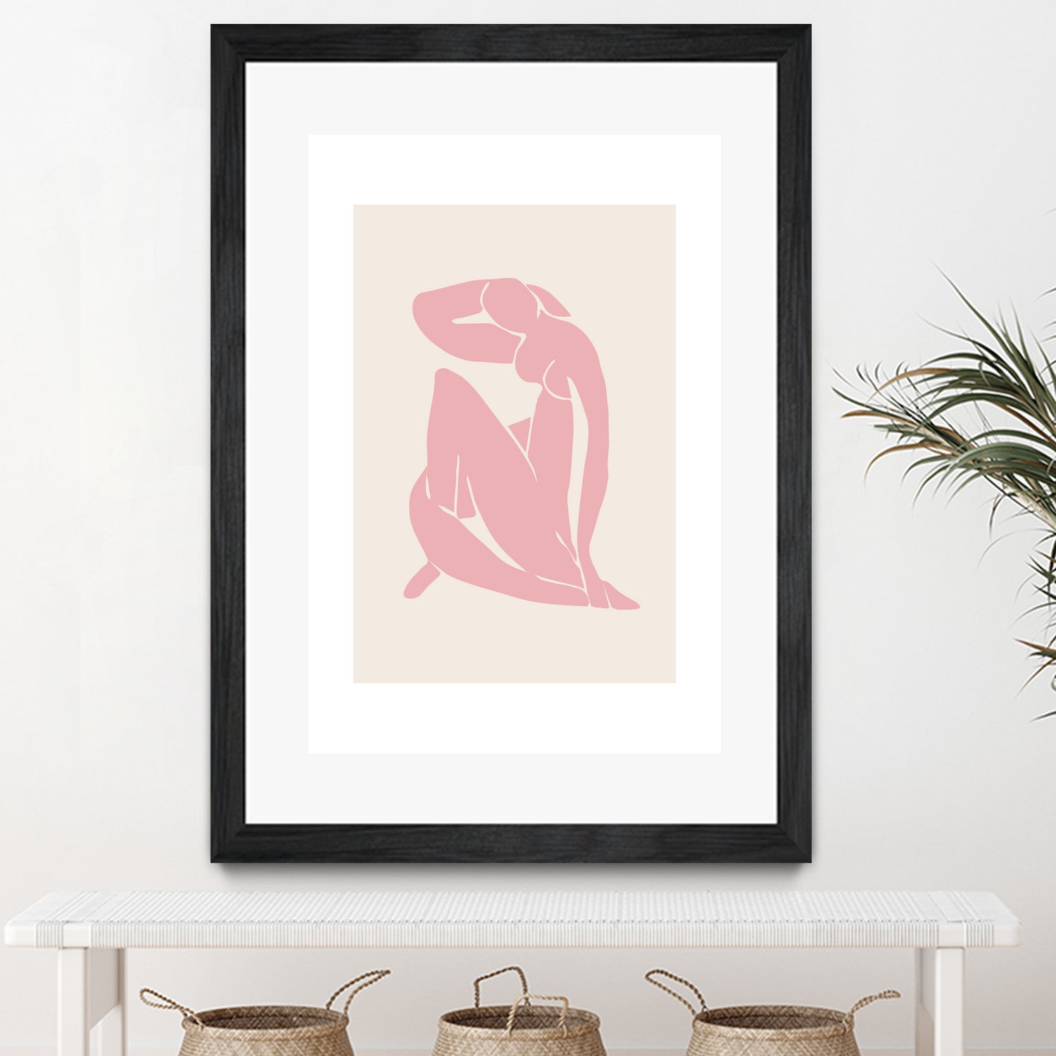 Nude Figure II by M Studio on GIANT ART - beige minimalist