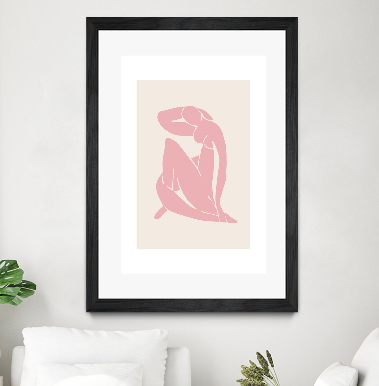Nude Figure II by M Studio on GIANT ART - beige minimalist