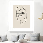 Faces by M Studio on GIANT ART - beige minimalist