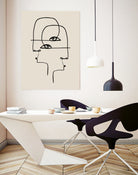 Faces by M Studio on GIANT ART - beige minimalist