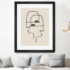 Faces by M Studio on GIANT ART - beige minimalist
