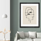 Faces by M Studio on GIANT ART - beige minimalist