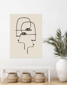 Faces by M Studio on GIANT ART - beige minimalist