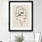 Faces by M Studio on GIANT ART - beige minimalist