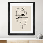 Faces by M Studio on GIANT ART - beige minimalist