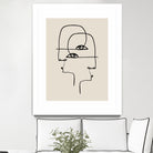 Faces by M Studio on GIANT ART - beige minimalist