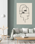 Faces by M Studio on GIANT ART - beige minimalist