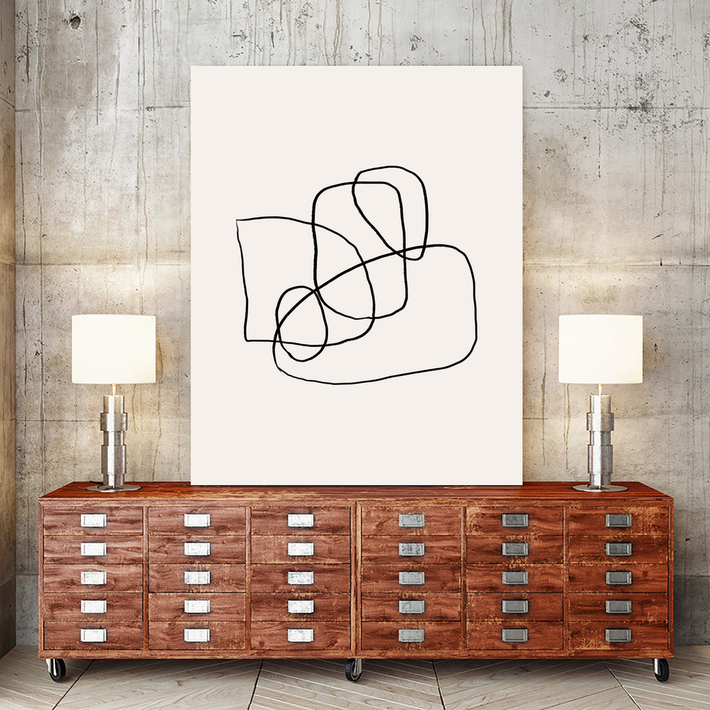 Simple lines by M Studio on GIANT ART - black linear