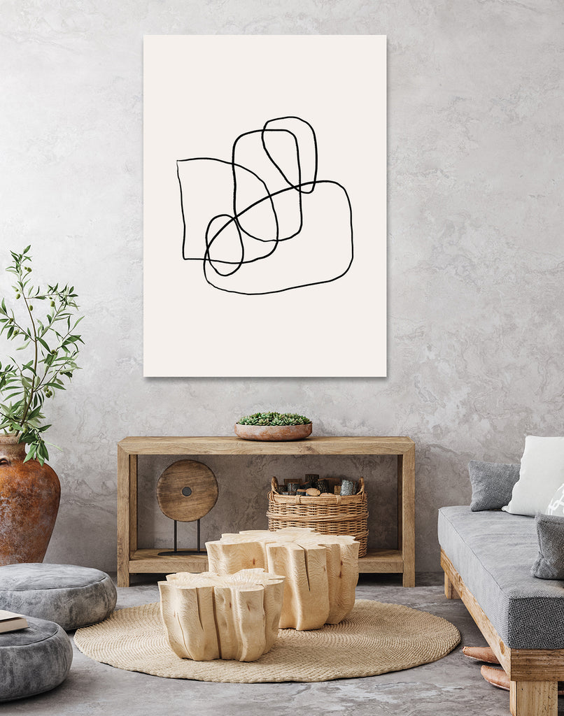 Simple lines by M Studio on GIANT ART - black linear
