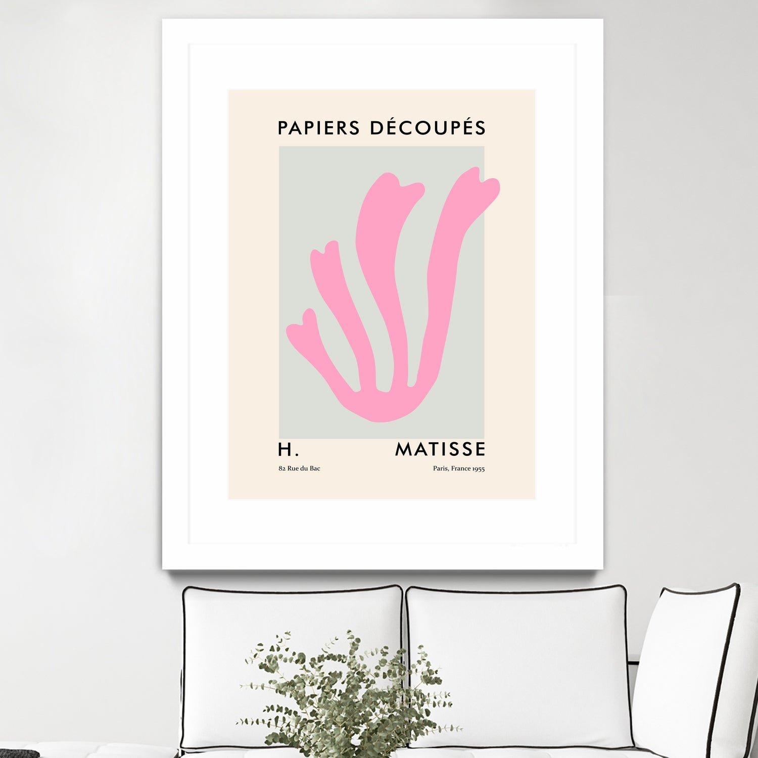 Papiers Découpés V by M Studio on GIANT ART - pink scandinavian