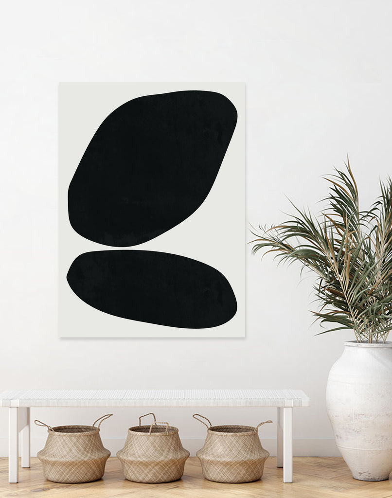 Black Abstract II by M Studio on GIANT ART - black scandinavian