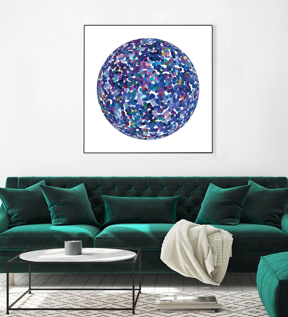 ROND - bleu by Celine Cimon on GIANT ART - blue abstract canadian artist