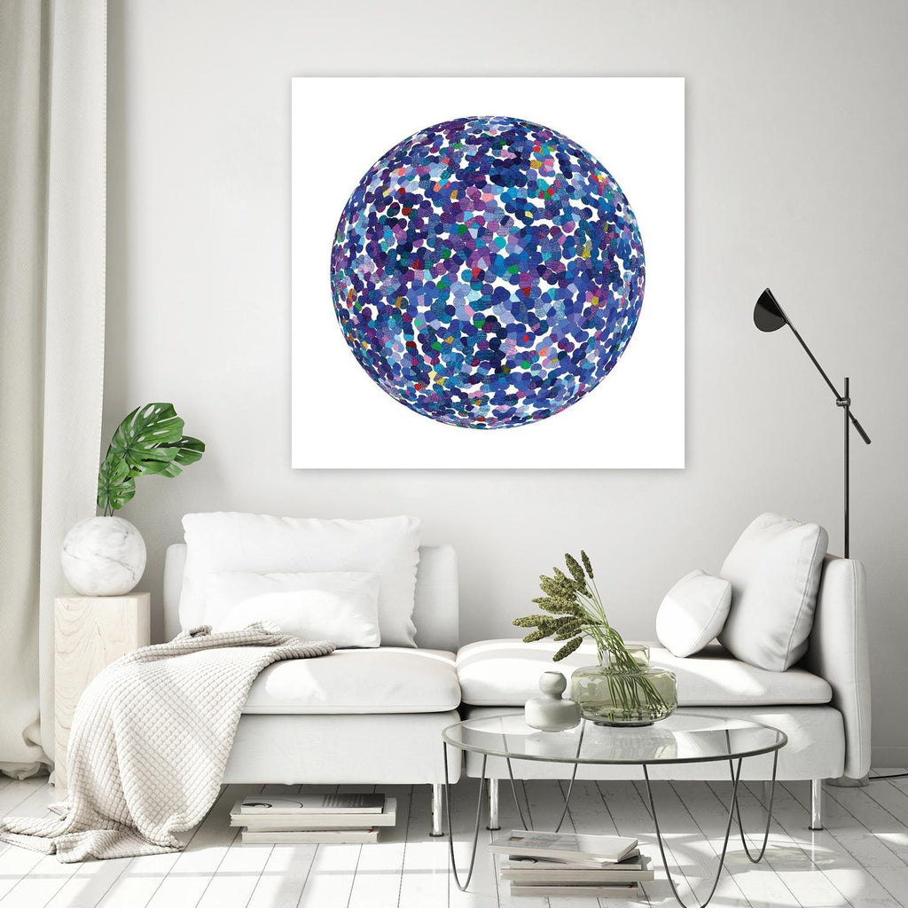 ROND - bleu by Celine Cimon on GIANT ART - blue abstract canadian artist