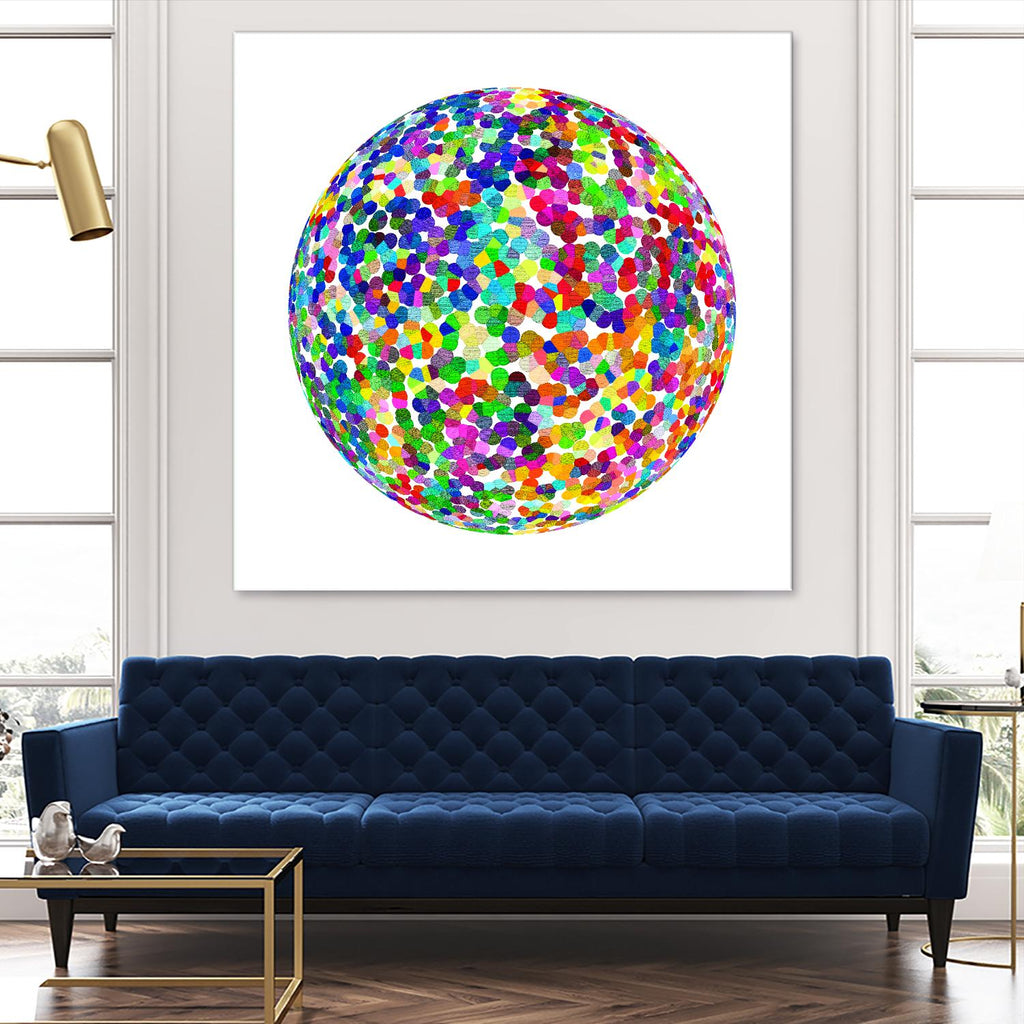 ROND - original by Celine Cimon on GIANT ART - blue abstract canadian
