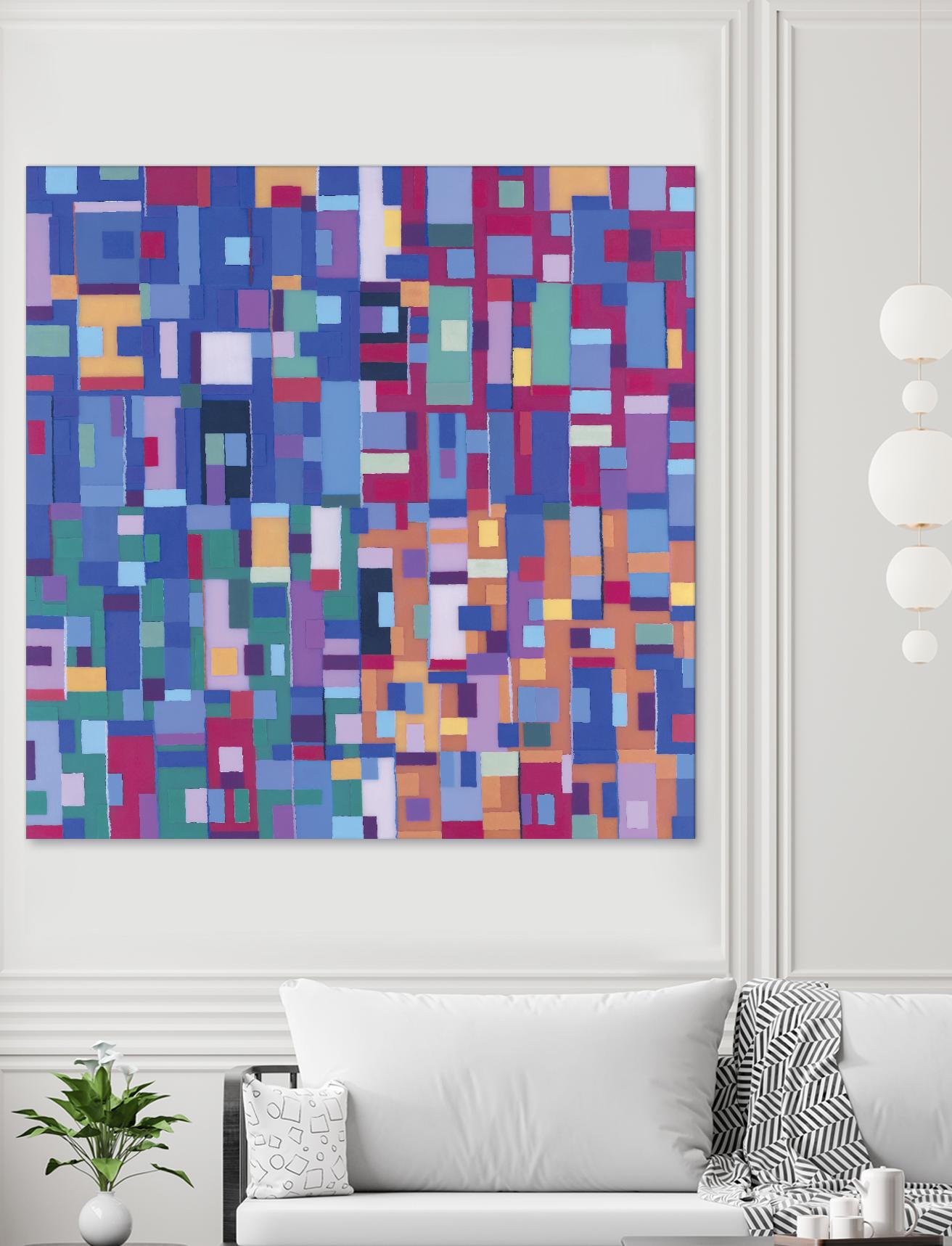 IN STAGE - bleu by Celine Cimon on GIANT ART - blue abstract canadian