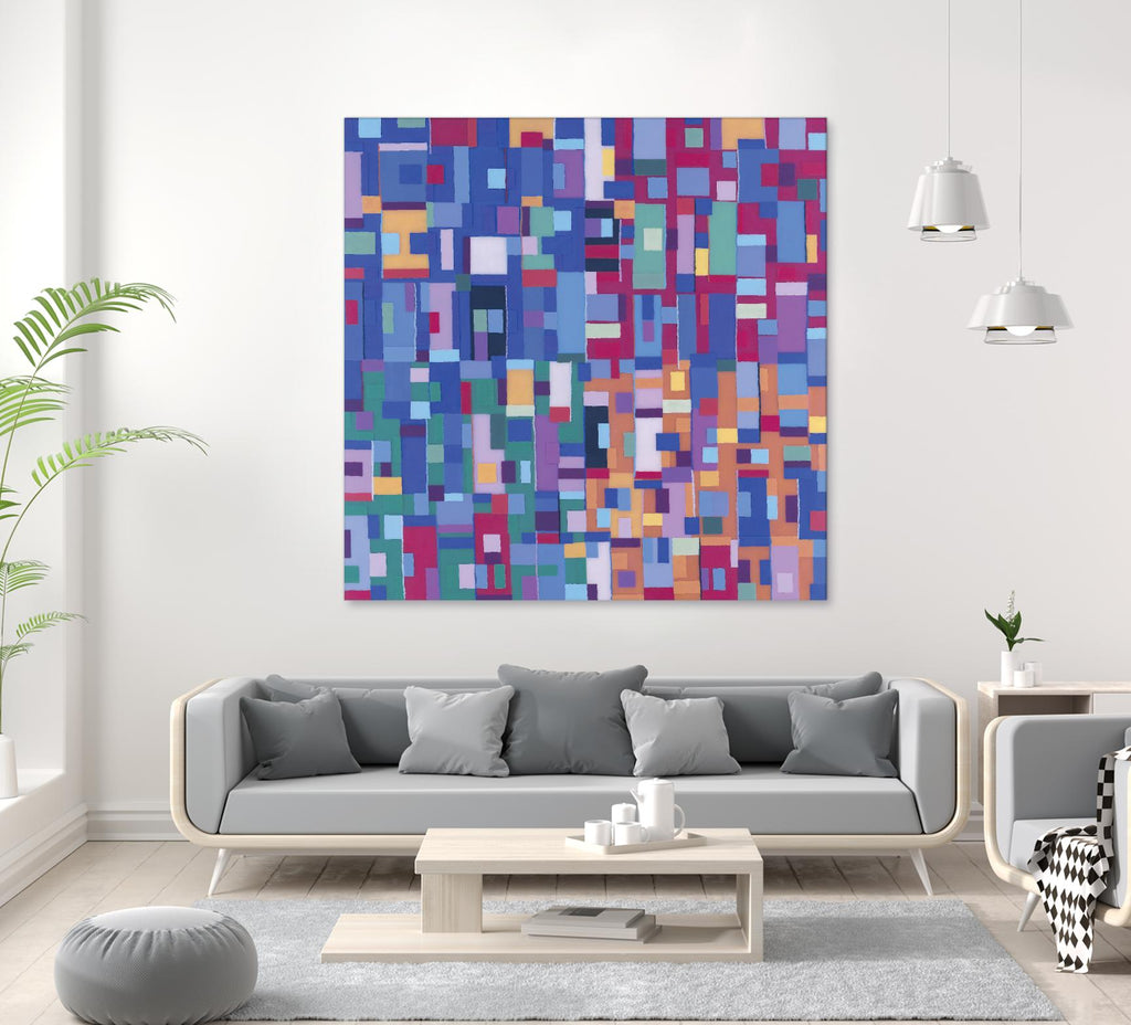 IN STAGE - bleu by Celine Cimon on GIANT ART - blue abstract canadian