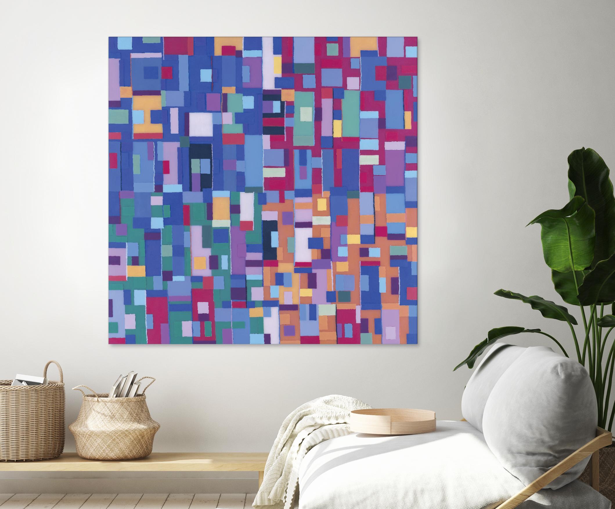 IN STAGE - bleu by Celine Cimon on GIANT ART - blue abstract canadian