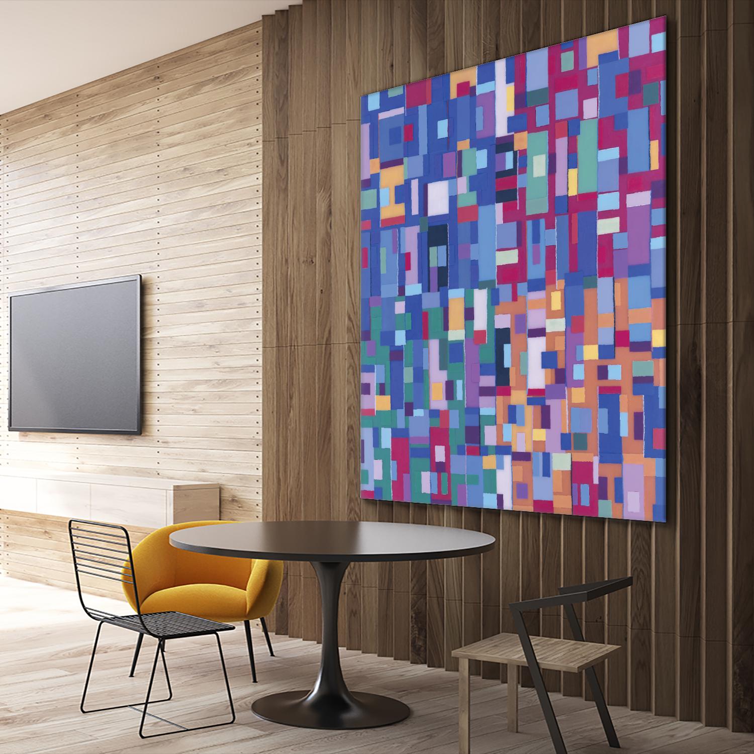 IN STAGE - bleu by Celine Cimon on GIANT ART - blue abstract canadian