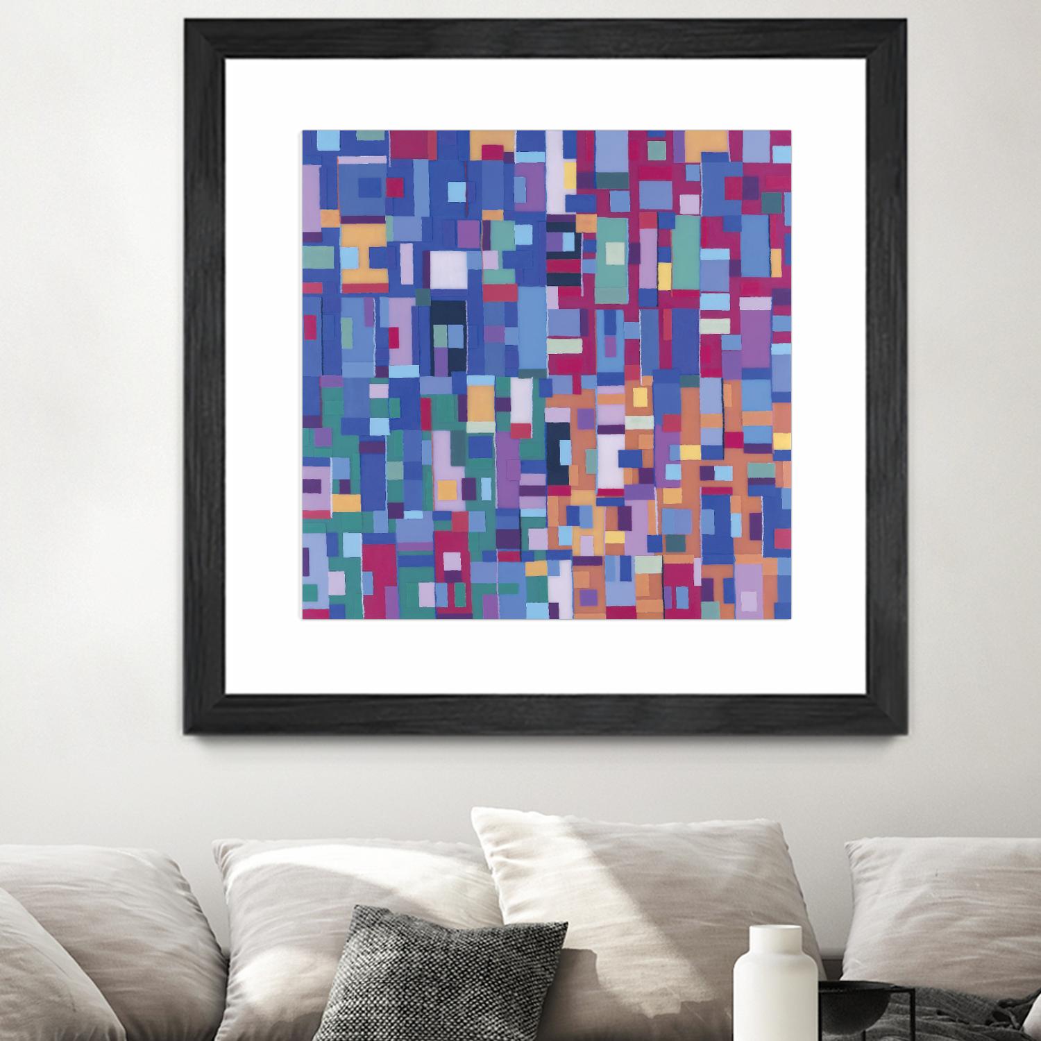 IN STAGE - bleu by Celine Cimon on GIANT ART - blue abstract canadian