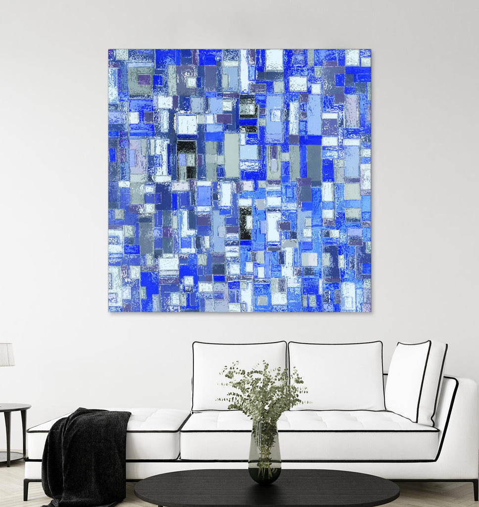 IN STAGE - chrome bleu de Céline Cimon sur GIANT ART - artiste canadienne abstraite bleue