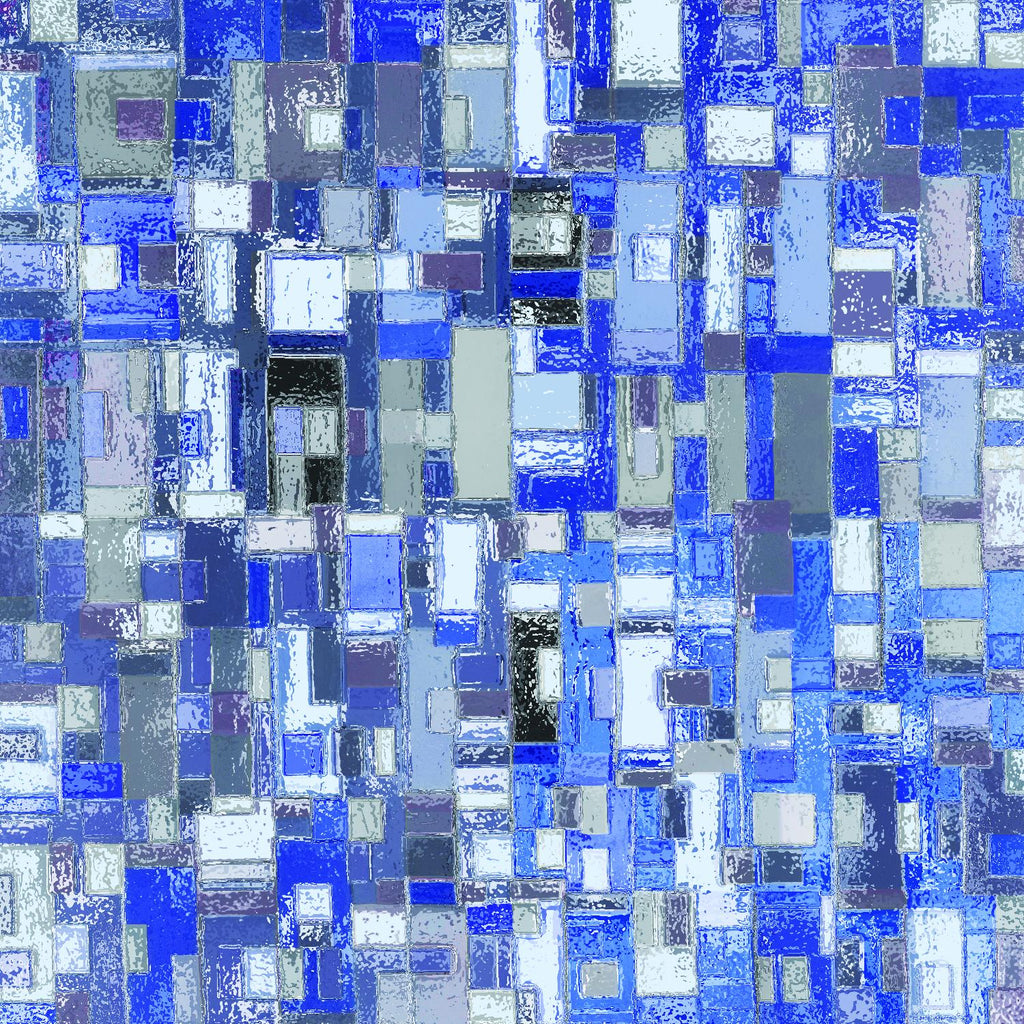 IN STAGE - chrome bleu by Celine Cimon on GIANT ART - blue abstract canadian artist