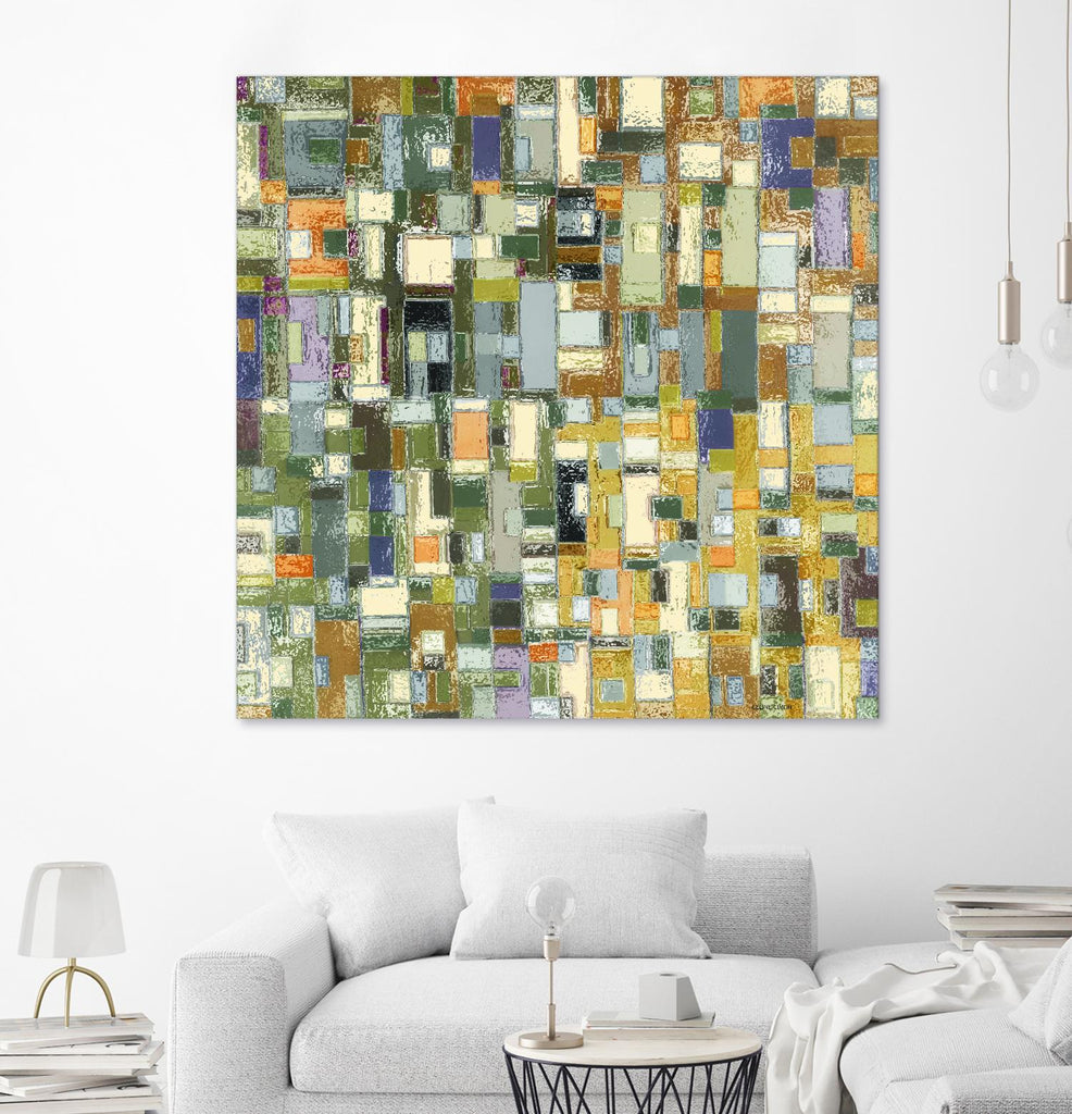 IN STAGE - chrome beige by Celine Cimon on GIANT ART - yellow abstract canadian