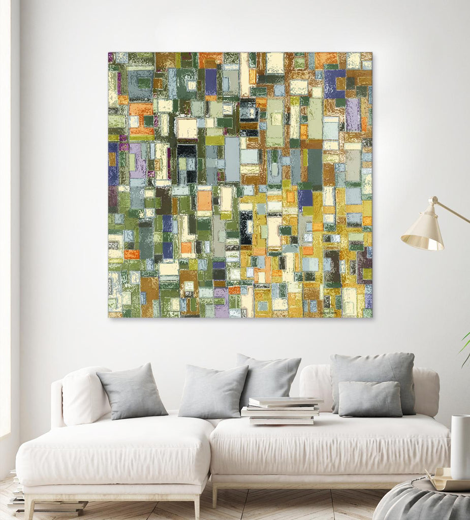 IN STAGE - chrome beige by Celine Cimon on GIANT ART - yellow abstract canadian
