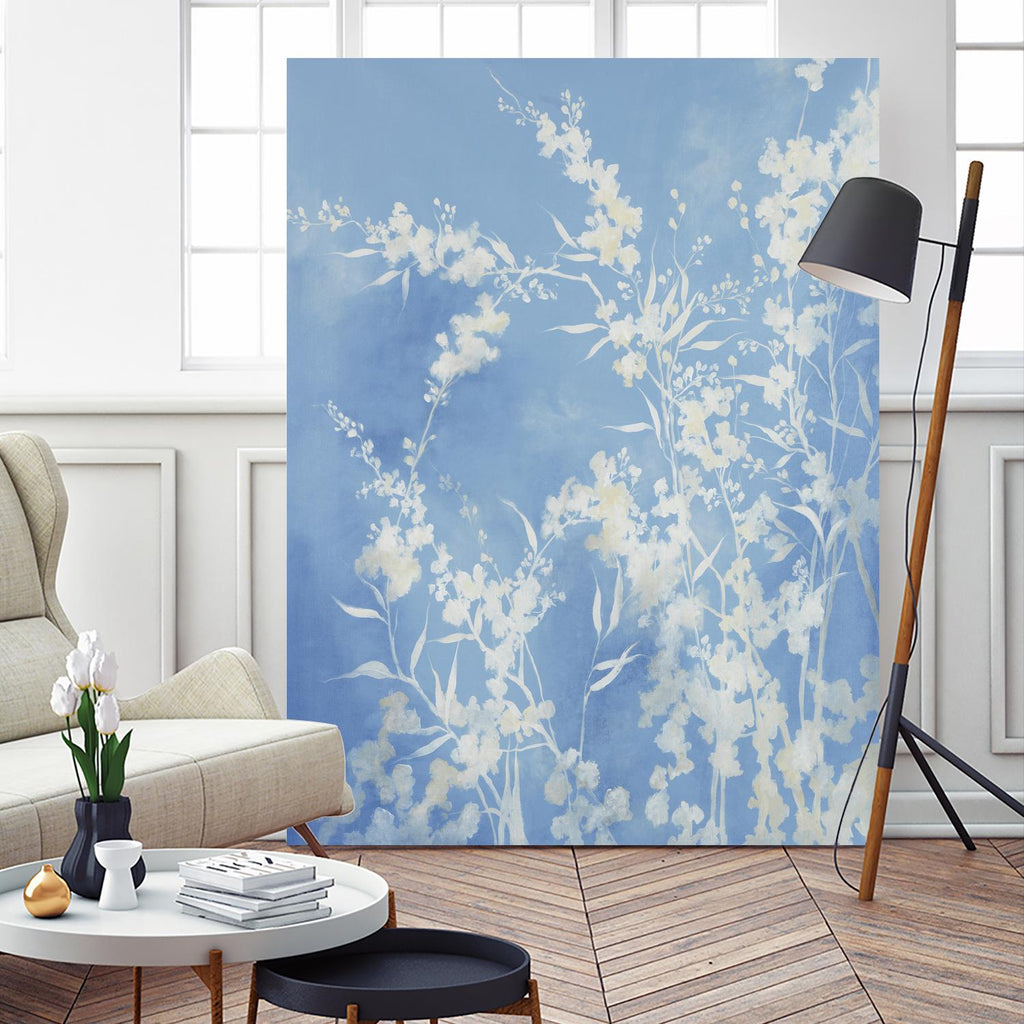 Prideful Petals by Daleno Art on GIANT ART - blue botanical leafs