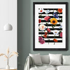 Streakes of Flowers by Daleno Art on GIANT ART - orange florals abstrait 