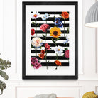 Streakes of Flowers by Daleno Art on GIANT ART - orange florals abstrait 