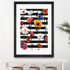 Streakes of Flowers by Daleno Art on GIANT ART - orange florals abstrait 