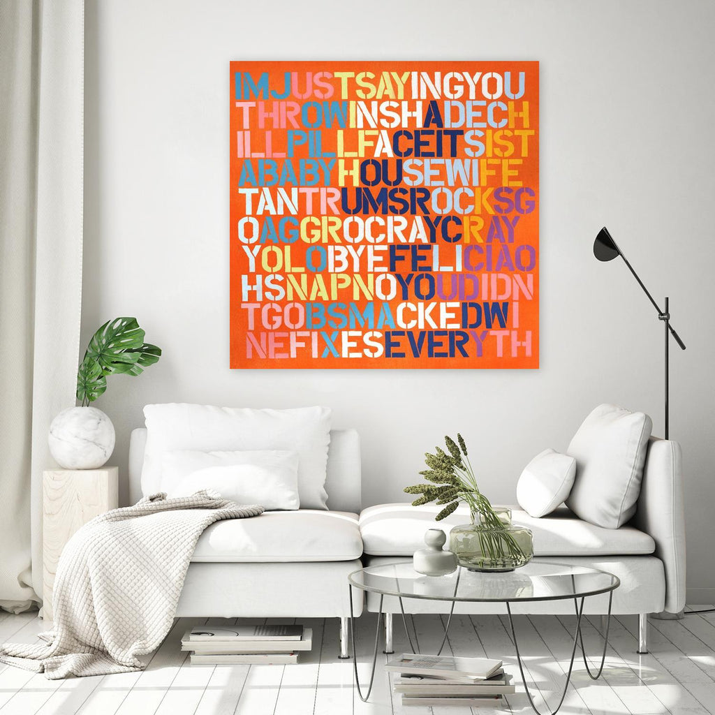 Cray Cray by Daleno Art on GIANT ART - orange typography writing