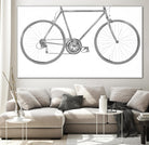 Energy Saved and Burned by Daleno Art on GIANT ART - grey figurative bicyclette