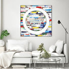 Smoke Circus IV by Daleno Art on GIANT ART - red patterns  abstrait 