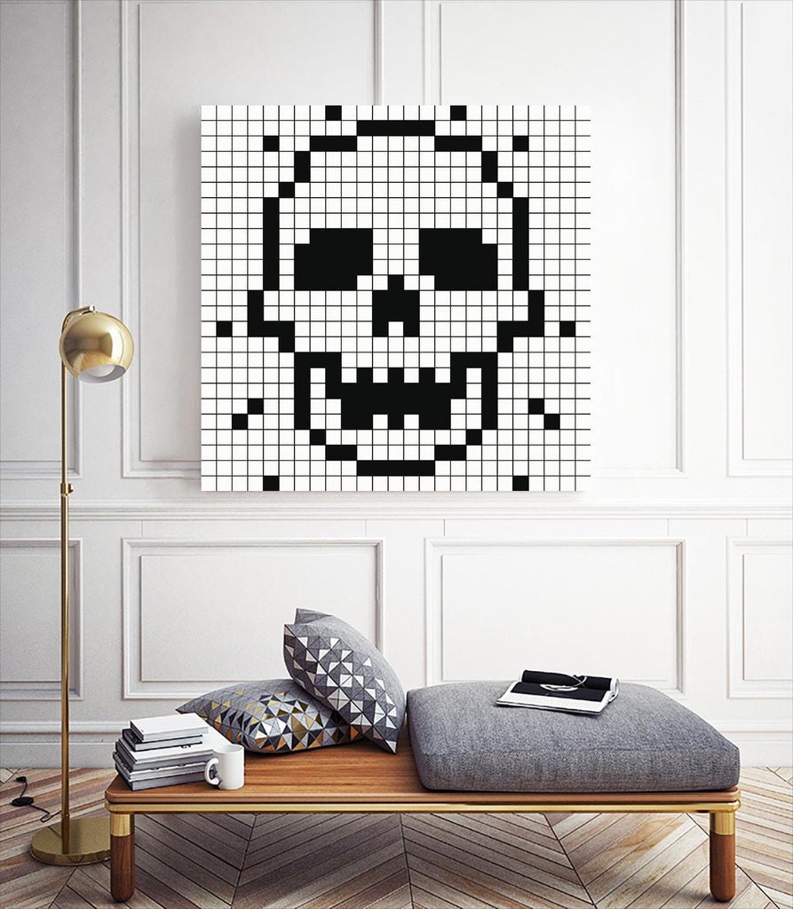 Crossed my Mind by Daleno Art on GIANT ART - white black&white skeleton 