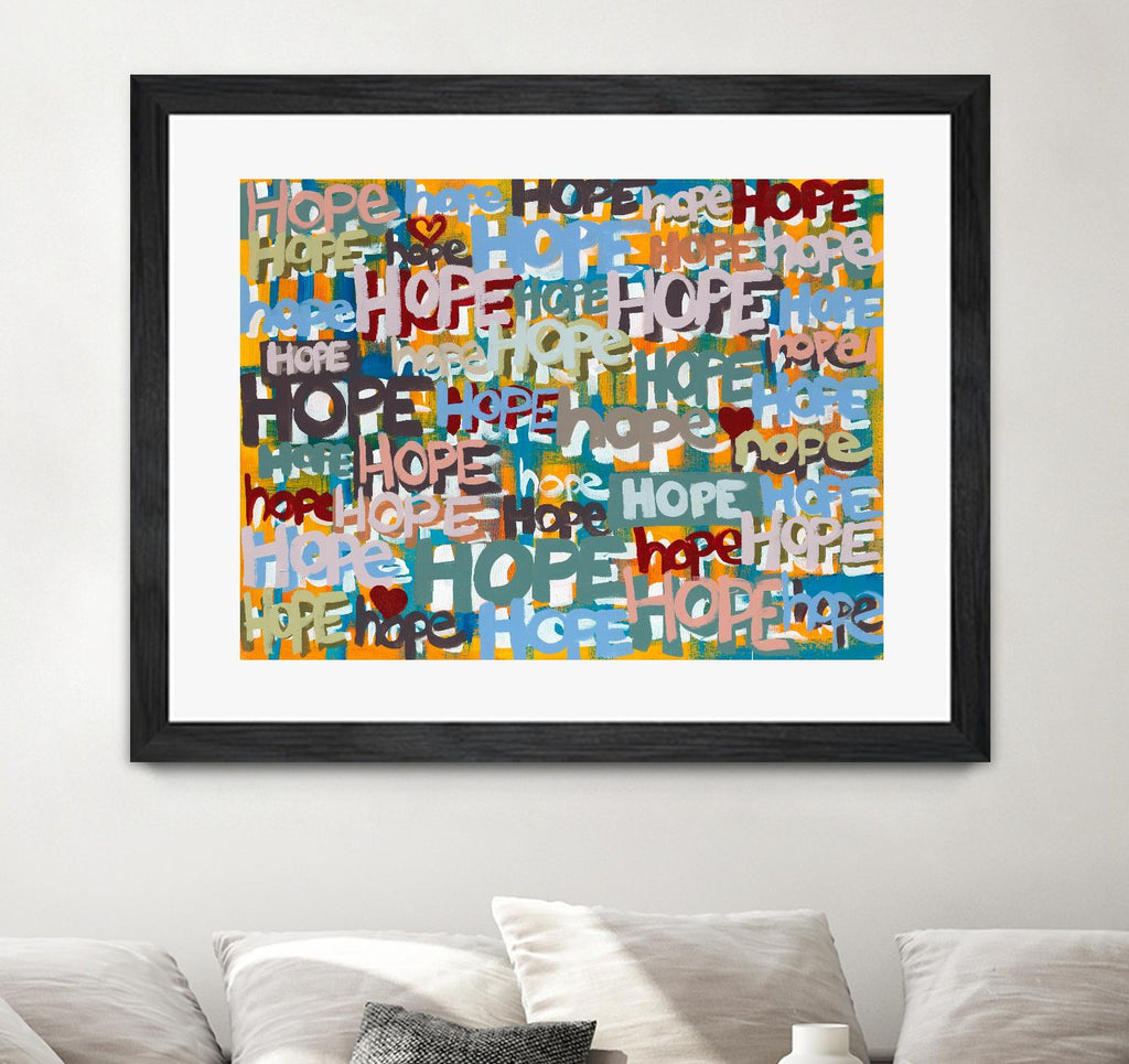 Its Time for Hope by Daleno Art on GIANT ART - red typography writing