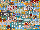 Its Time for Hope by Daleno Art on GIANT ART - red abstract writing