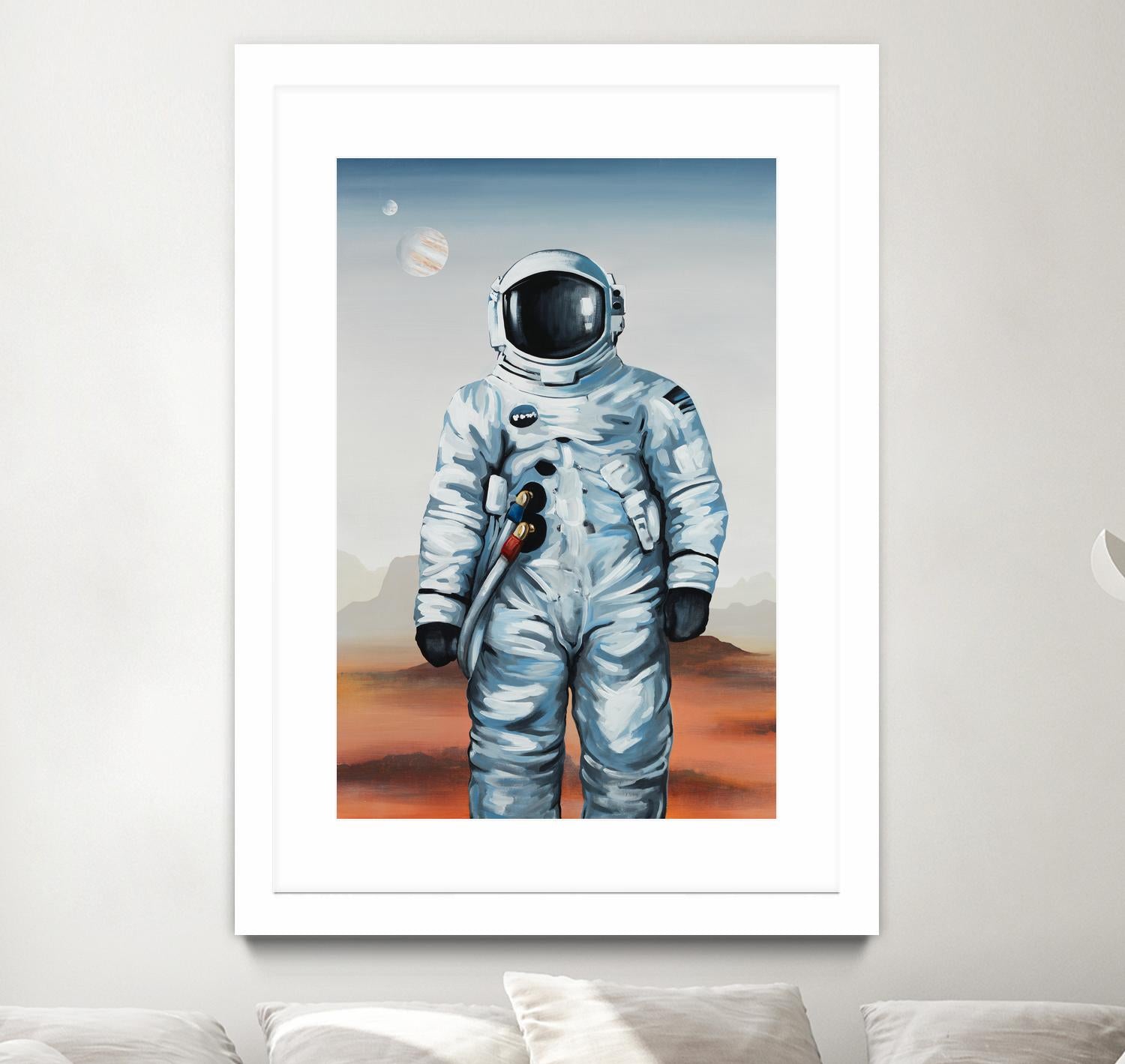 If You Believe by Daleno Art on GIANT ART - orange digital astronaut