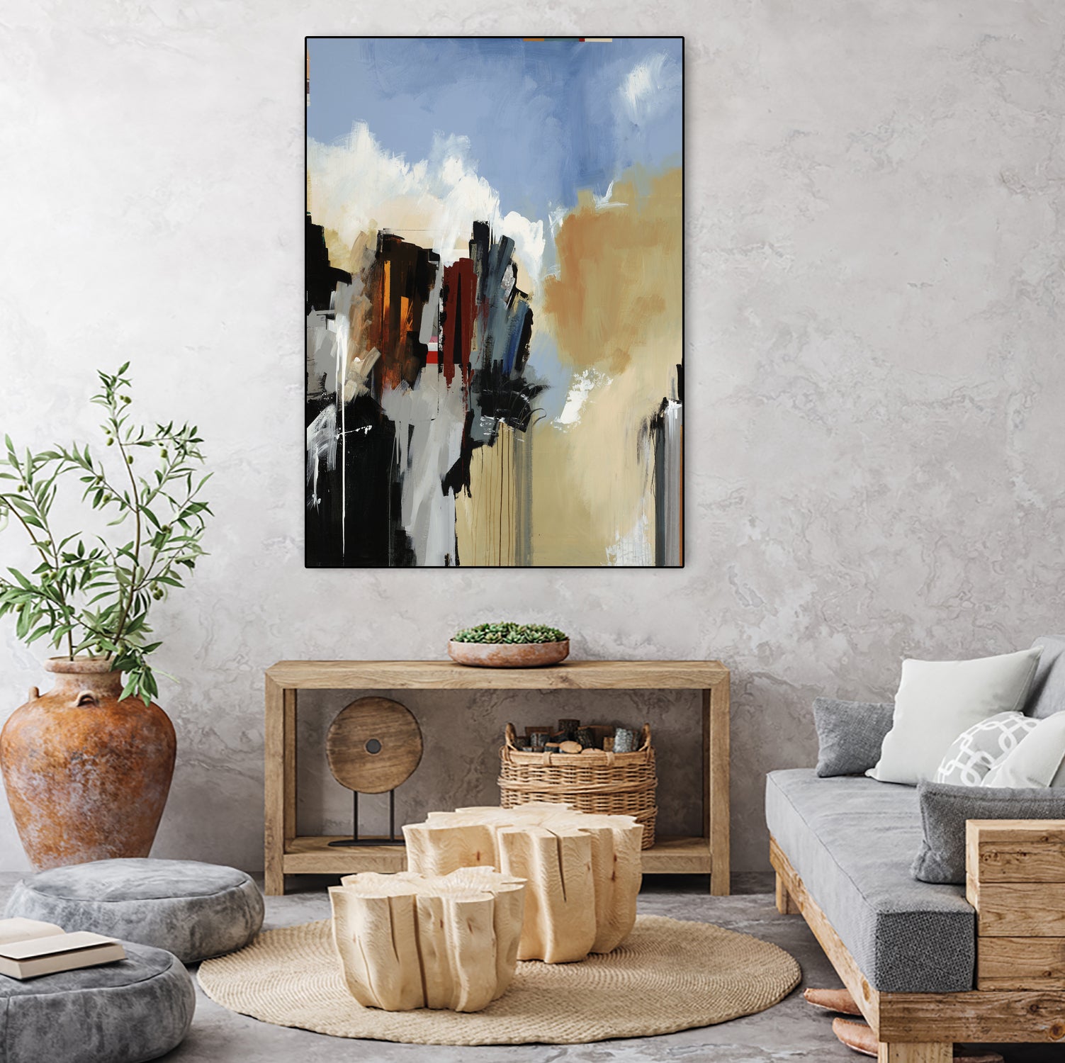 Lost City by Daleno Art on GIANT ART - blue abstract