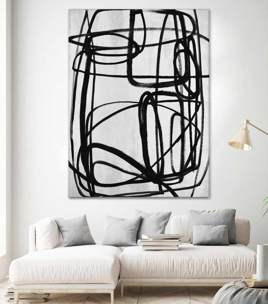Sensational Climb par Daleno Art sur GIANT ART - abstrait blanc noir et blanc 