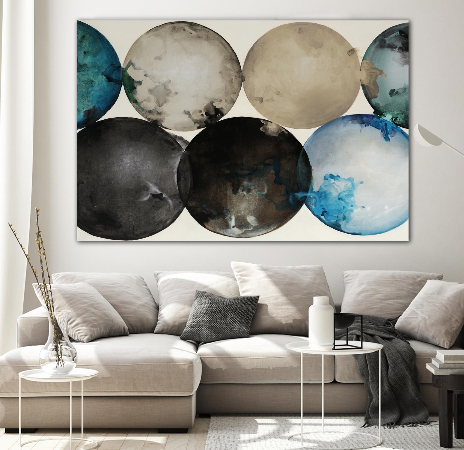 Roll to the Top by Daleno Art on GIANT ART - beige shapes circle