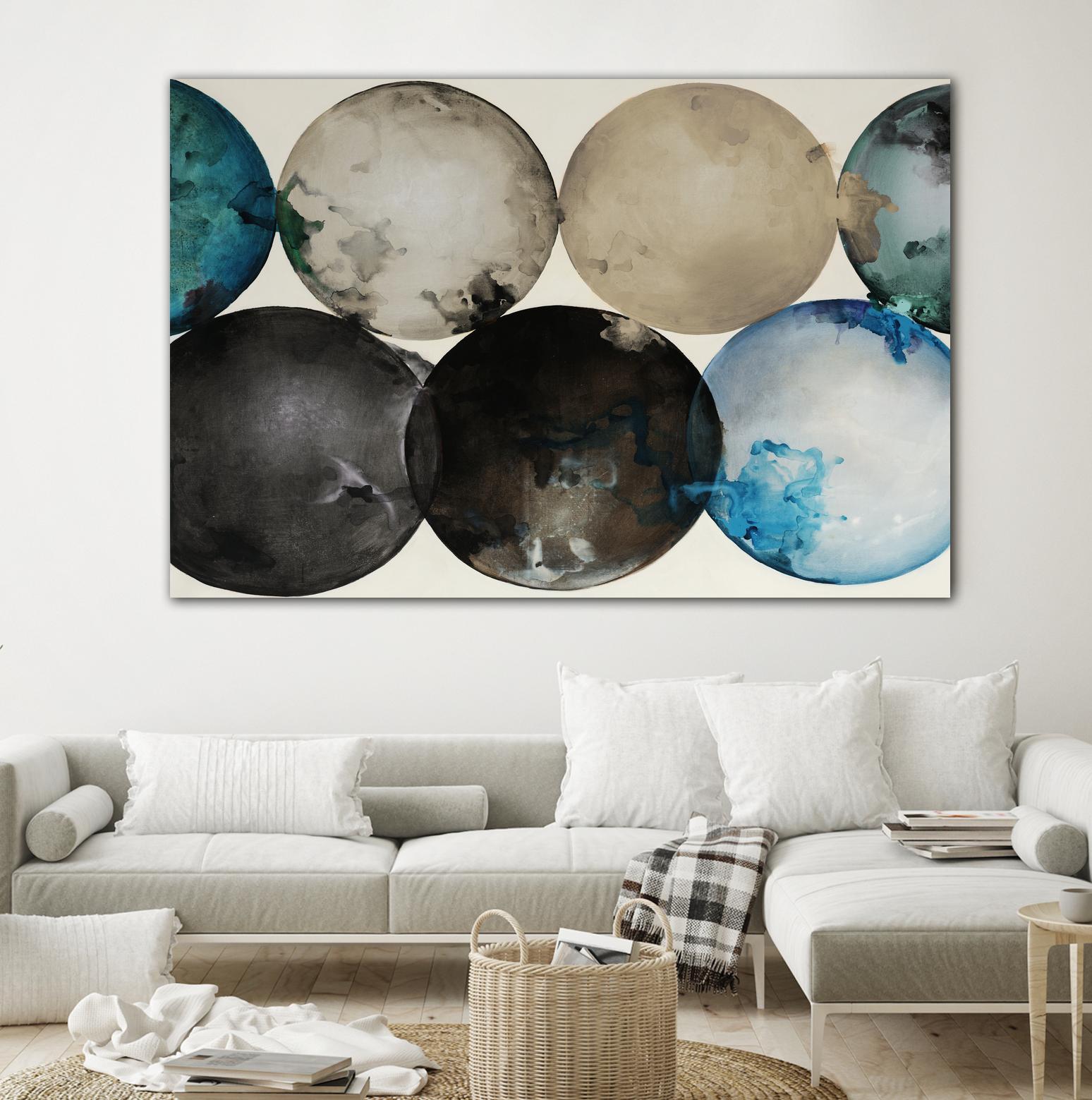 Roll to the Top by Daleno Art on GIANT ART - beige shapes circle